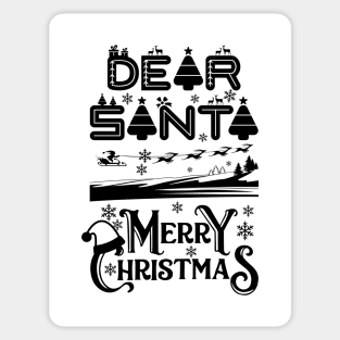 Dear Santa Merry Christmas Sticker